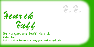 henrik huff business card